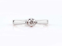 9kt witgouden ring met natuurlijke diamant - afbeelding 5 van  5