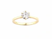 9kt yellow gold ring with 1cts lab grown diamond( size -eu-54) - afbeelding 1 van  8