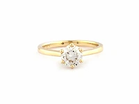 9kt yellow gold ring with 1cts lab grown diamond( size -eu-54) - afbeelding 2 van  8