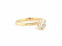 9kt yellow gold ring with 1cts lab grown diamond( size -eu-54) - afbeelding 3 van  8
