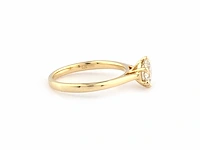 9kt yellow gold ring with 1cts lab grown diamond( size -eu-54) - afbeelding 4 van  8