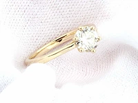 9kt yellow gold ring with 1cts lab grown diamond( size -eu-54) - afbeelding 8 van  8
