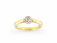 9kt yellow gold ring with natural diamond - afbeelding 1 van  5