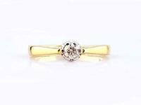 9kt yellow gold ring with natural diamond - afbeelding 4 van  5