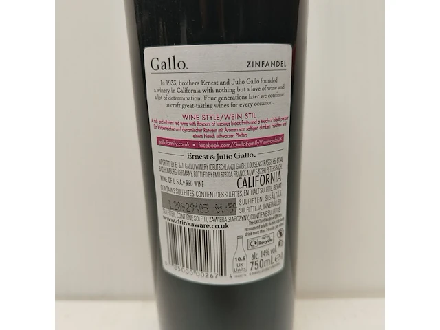 9x 75cl gallo family - afbeelding 2 van  2