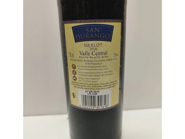 9x 75cl san durango chile - afbeelding 4 van  4