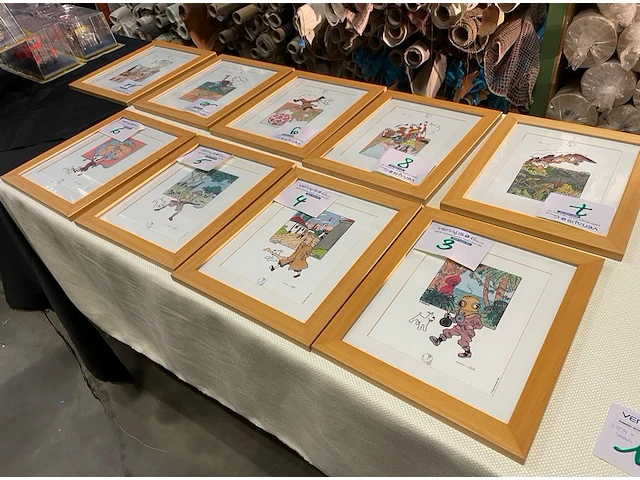 9x lithographie hergé-moulinart 2003: samengesteld lot 3-11 - afbeelding 1 van  5