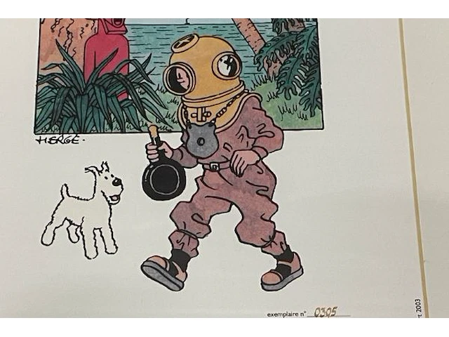 9x lithographie hergé-moulinart 2003: samengesteld lot 3-11 - afbeelding 2 van  5