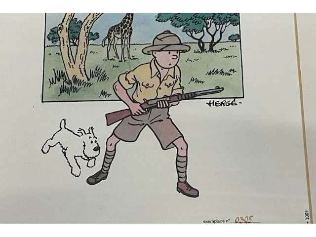 9x lithographie hergé-moulinart 2003: samengesteld lot 3-11 - afbeelding 3 van  5
