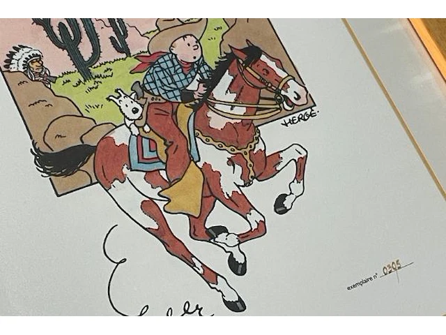 9x lithographie hergé-moulinart 2003: samengesteld lot 3-11 - afbeelding 4 van  5
