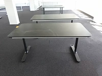 9x zwarte bureau-tafels - afbeelding 1 van  4
