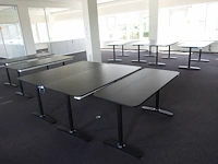 9x zwarte bureau-tafels - afbeelding 3 van  4