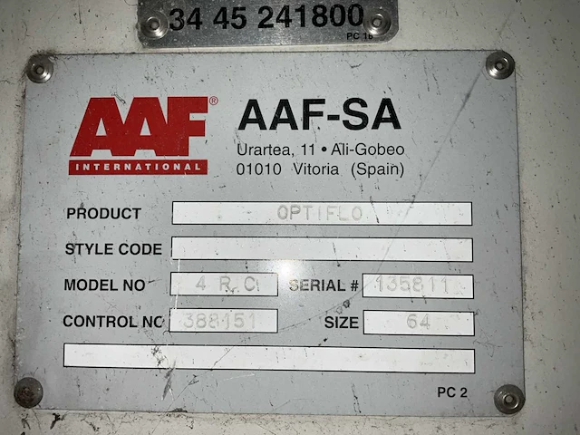Aaf optiflo 4 r c filterafzuiginstallatie - afbeelding 2 van  10