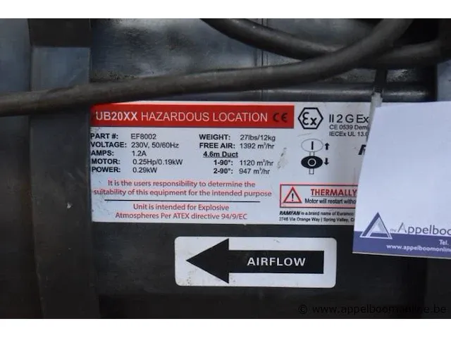 Aanblaas/zuigunit ramfan turboforce ub20xx - afbeelding 2 van  3