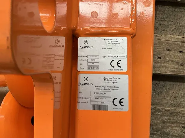 Aanbouwdelen sneeuwschuiver fk machinery nieuw en ongebruikt - afbeelding 5 van  7