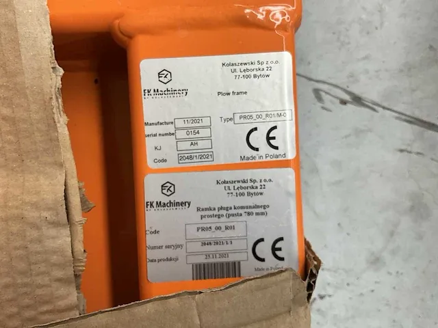 Aanbouwdelen sneeuwschuiver fk machinery nieuw en ongebruikt - afbeelding 6 van  7