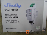 Aangesloten driefasig elektrische meter shelly pro 3em (120a) - afbeelding 2 van  2