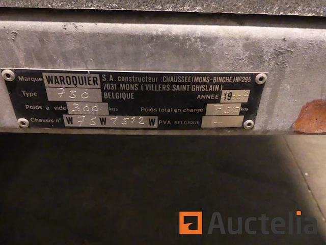 Aanhanger gesloten enkelassige warocquier 750 - afbeelding 21 van  25