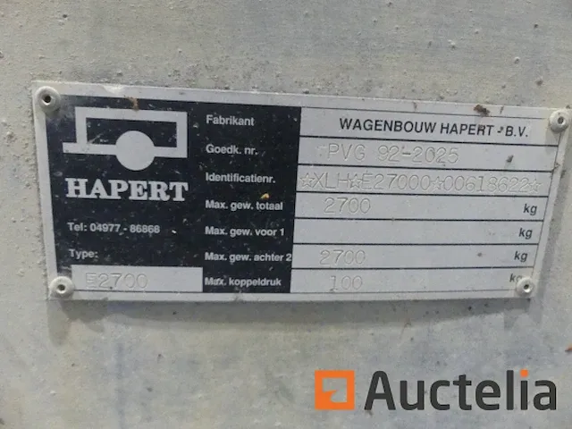 Aanhanger hapert e2700 dubbele kantelas - afbeelding 11 van  17