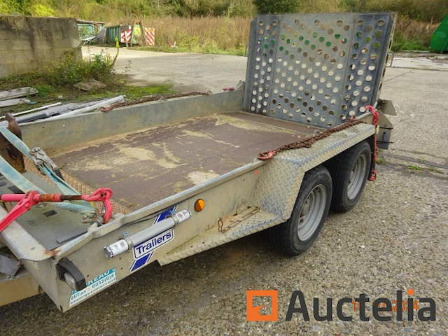 Aanhanger machinedrager, verkocht zonder inhoud, dubbele assen, williams, raamkozijnen sckd0000h0711058, 3500 kg, immat. qaef670, let op, geen documenten aan boord of aangifte van verlies. - afbeelding 3 van  8