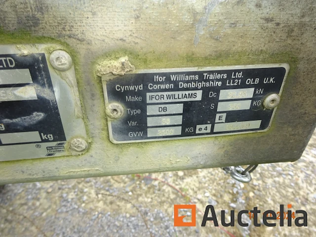 Aanhanger machinedrager, verkocht zonder inhoud, dubbele assen, williams, raamkozijnen sckd0000h0711058, 3500 kg, immat. qaef670, let op, geen documenten aan boord of aangifte van verlies. - afbeelding 8 van  8
