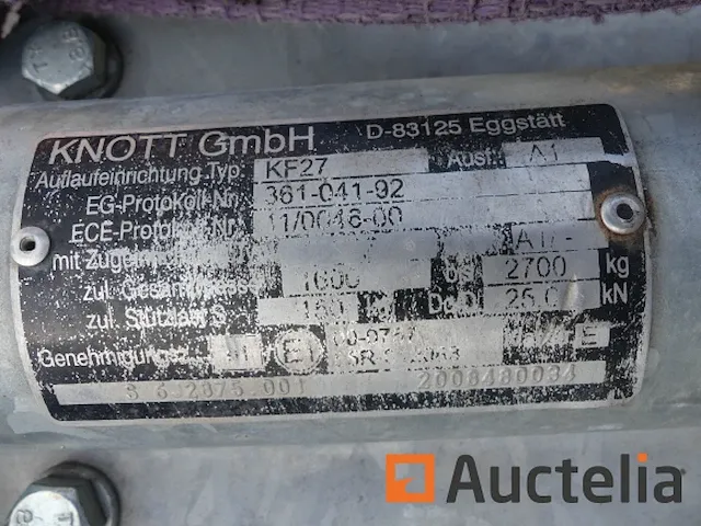 Aanhanger saris kf27 dubbel geremde as - afbeelding 7 van  16