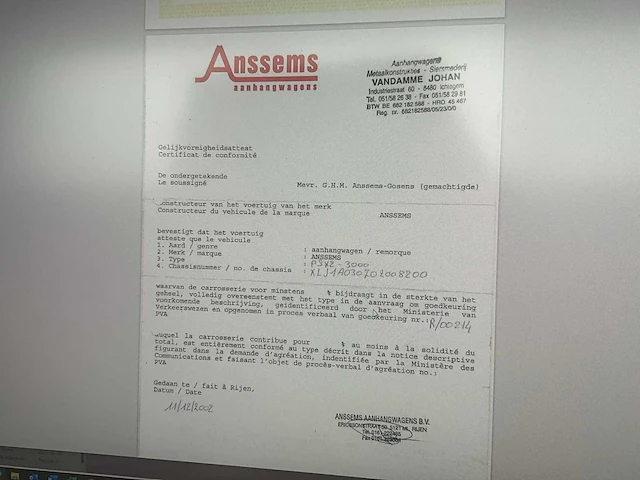 Aanhangwagen anssems psx2-3000 - afbeelding 8 van  16