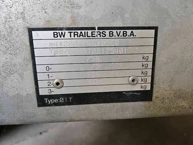 Aanhangwagen bw trailers 01t - afbeelding 7 van  12