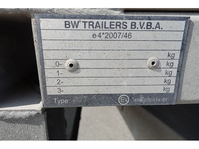 Aanhangwagen bw trailers - afbeelding 6 van  8