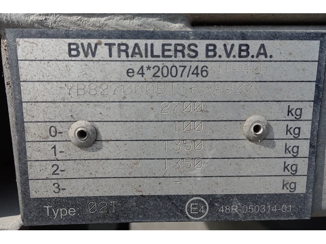 Aanhangwagen bw trailers - afbeelding 7 van  8