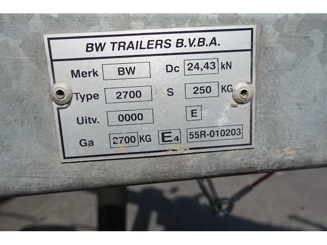 Aanhangwagen bw trailers - afbeelding 8 van  8