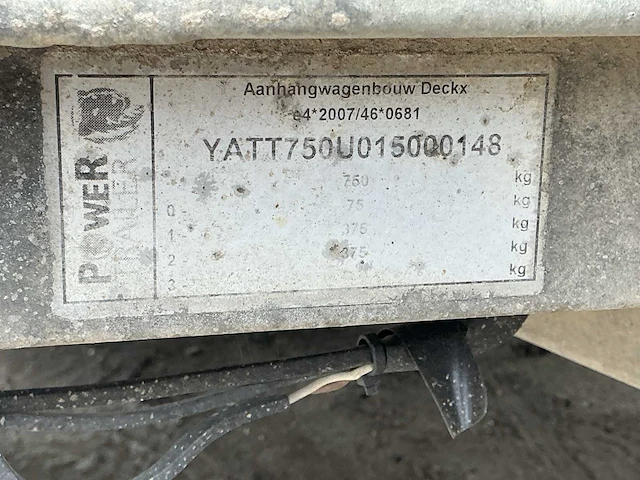 Aanhangwagen dubbelasser 750kg - afbeelding 6 van  6