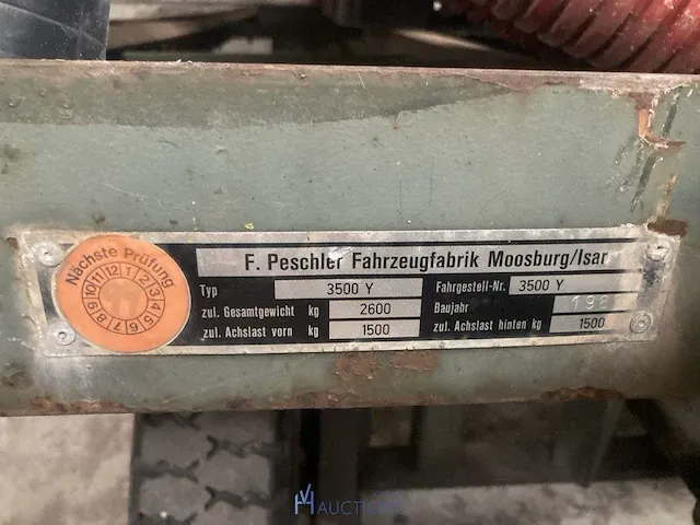Aanhangwagen frame f.peschler 2,6ton - afbeelding 7 van  7