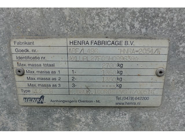 Aanhangwagen henra - afbeelding 5 van  5