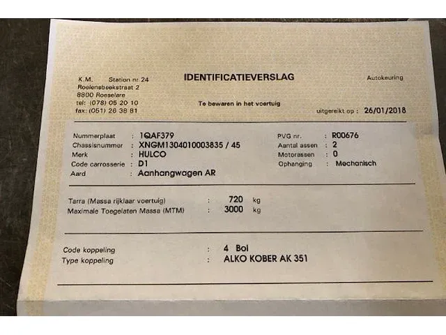 Aanhangwagen hulco m1 - afbeelding 5 van  15