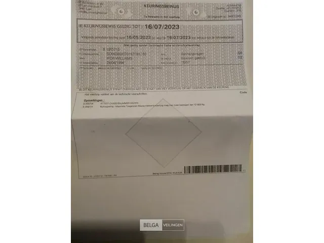 Aanhangwagen ifor williams 200x500 htg 3500 papieren oké - afbeelding 10 van  10