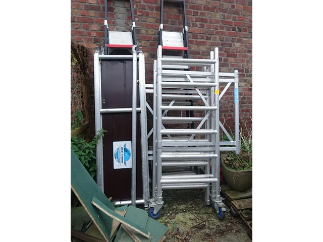 Aanhangwagen met alu stelling euro scaffold - afbeelding 6 van  15