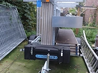 Aanhangwagen met alu stelling euro scaffold