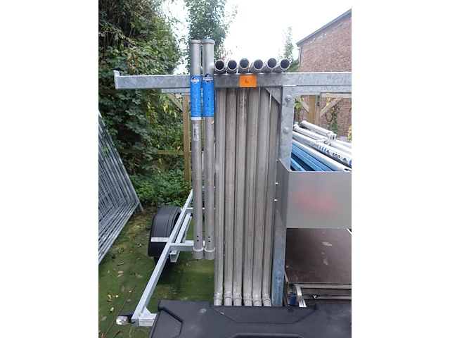 Aanhangwagen met alu stelling euro scaffold - afbeelding 10 van  15