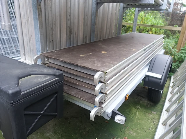 Aanhangwagen met alu stelling euro scaffold - afbeelding 12 van  15