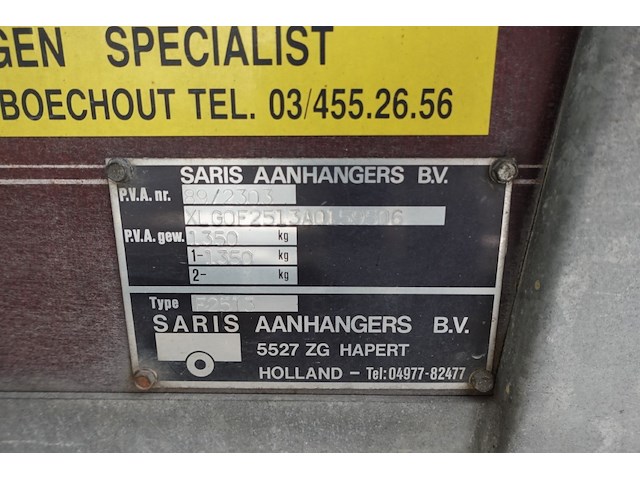 Aanhangwagen saris woma - afbeelding 2 van  10