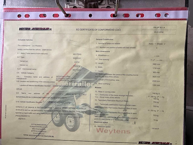Aanhangwagen weytens - afbeelding 4 van  12