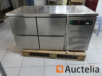 Aanrecht horizontale roestvrij staalkoelkast 4 lade asber etp-7-135-04 se - afbeelding 2 van  11