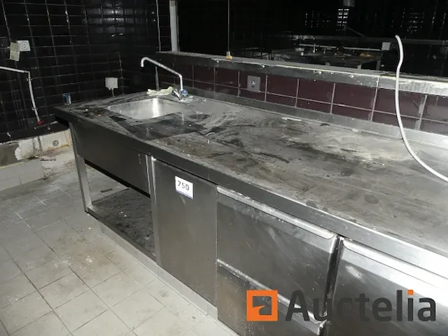 Aanrechtblad voor horeca, koelvitrines, wastafels ... rubbens - afbeelding 1 van  4