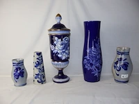 Aardewerk blauw (x5) - afbeelding 1 van  6