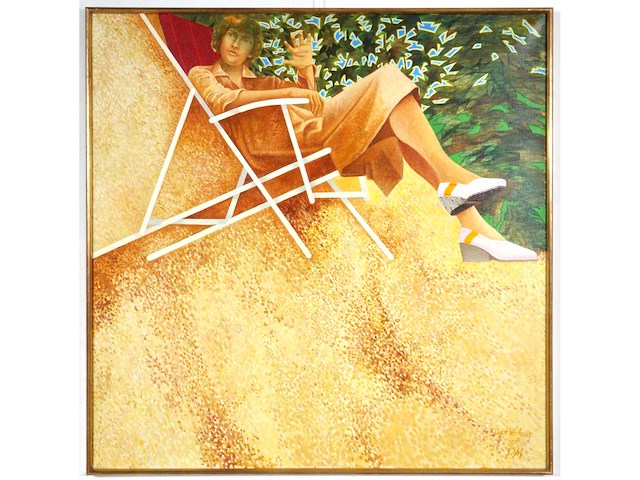 Aat verhoog - tegenlicht - olie op doek - 100x100 cm - 1978 - afbeelding 5 van  12