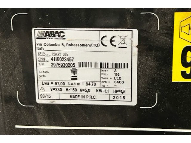 Abac compressor - afbeelding 5 van  5