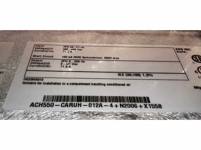 Abb ach550-caruh-012a-4+n2006+x1558 frequentieregelaar - afbeelding 8 van  9