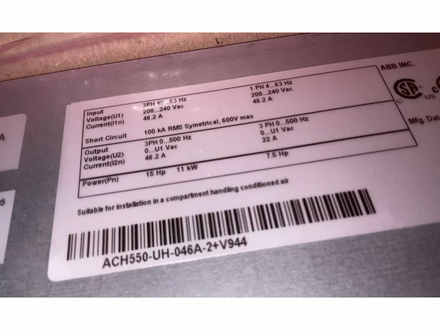 Abb ach550-uh-046a-2+v944 frequentieregelaar - afbeelding 6 van  6
