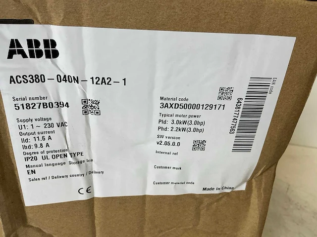 Abb acs380-040n-12a2-1 frequentieregelaar (2x) - afbeelding 7 van  8